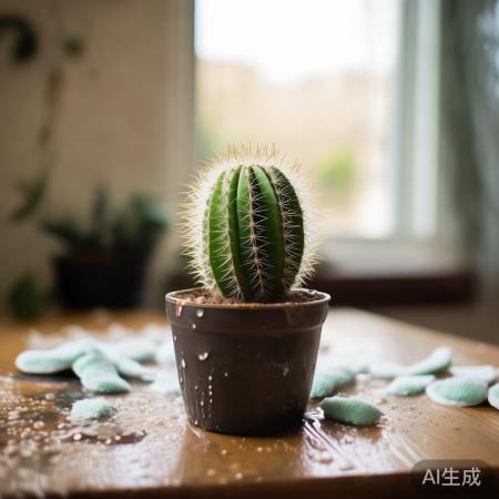 仙人球洗涤要点：一周一次，通风