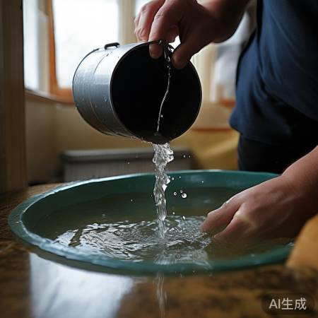 缓缓加水至补水口