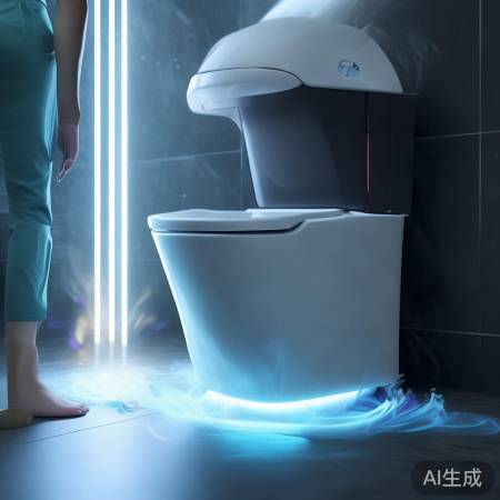 智能马桶自动烘干，舒适干爽。