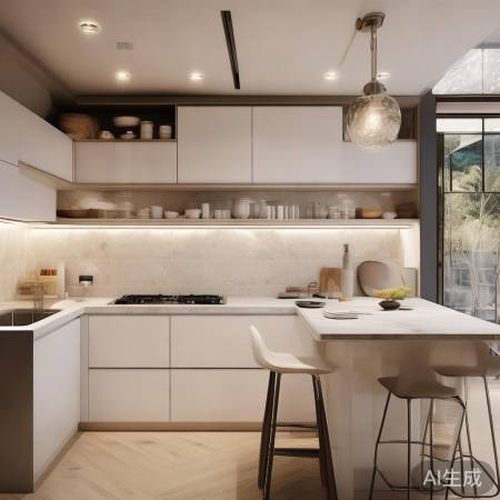 “消毒柜摆放，自然美观”