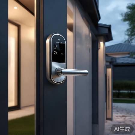 “防盗门钥匙巧放置，科技锁保家