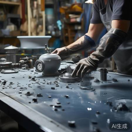 细致拆解水箱零件