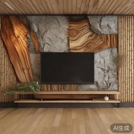 自然时尚背景墙，选天然材料