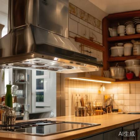 单管式油烟机，空间小预算佳