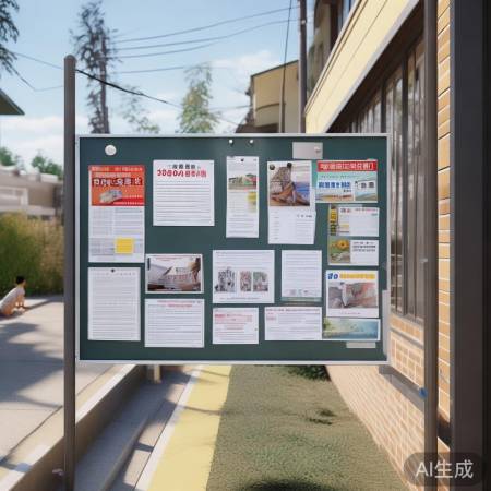 小区公告栏有热水器维修电话