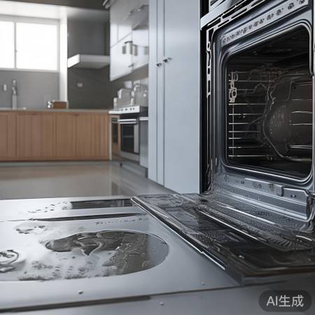 美的集成灶烤箱密封缺陷积水