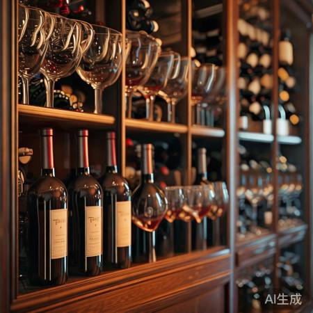 酒柜：酒瓶与酒杯的温馨角落