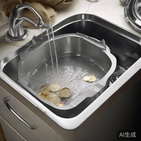 洗衣机排水盆收集小物