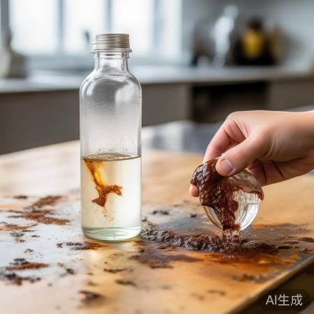 食醋去锈，擦拭晾干