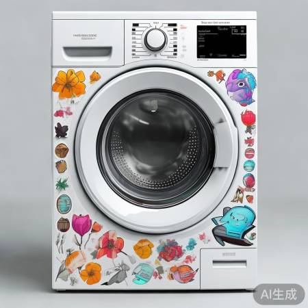 ins风洗衣机贴纸，风格多样