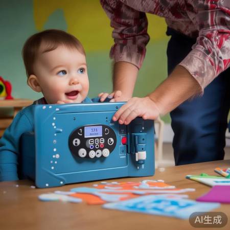 教孩子认保险柜及操作
