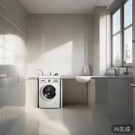 洗衣机洗衣池卫生间一体化