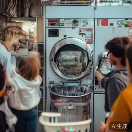 小区洗衣机，黄金位置出衣服