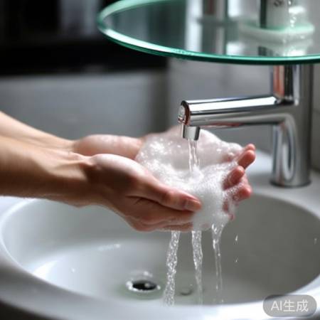 洗手清洁，关喷防渍
