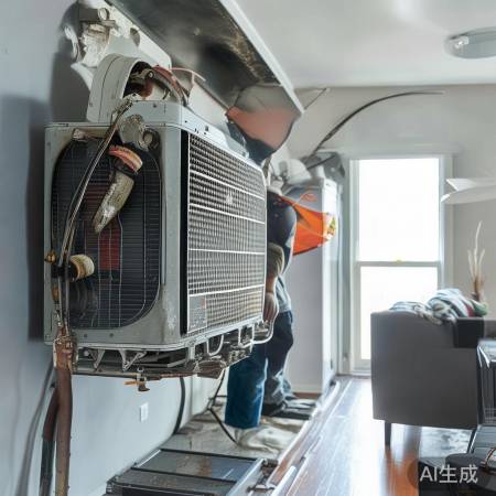 中央空调机组拆除现场