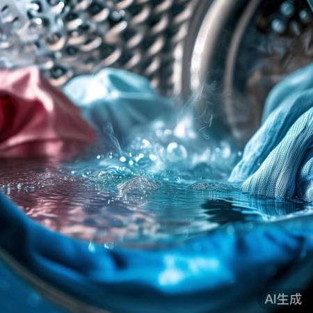 温水洗衣服,适中温度。