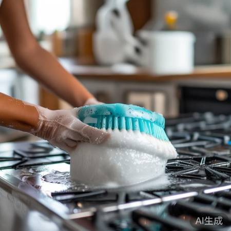 软毛刷洗油烟机，如SPA般清洁