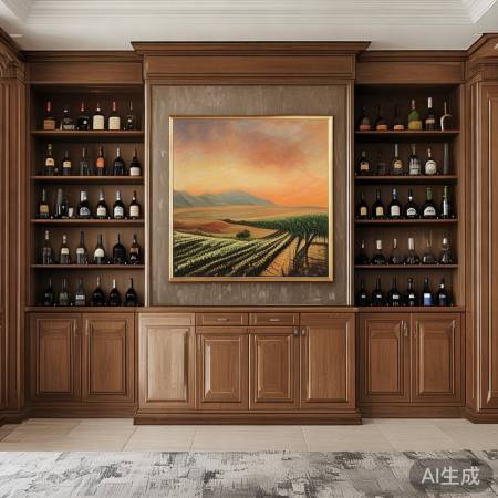 红酒柜背景墙提升客厅格调
